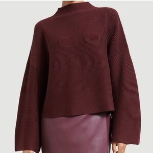 Modern Citizen Ribbed Knit Sweater - Deep brown Lou swing med